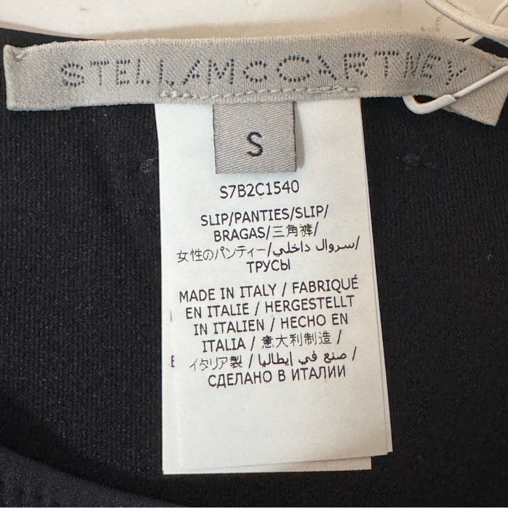 NWT STELLA MCCARTNEY Swim Falabella Chain Detail Bikini Bottom Black Size S - Picture 3 of 16